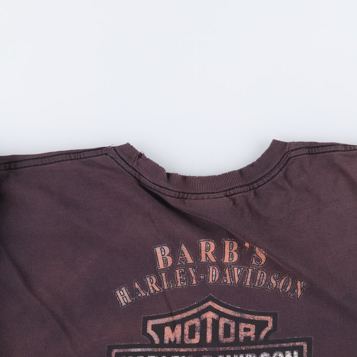 Harley-Davidson Eagle Pattern Motorcycle Bike T-shirt Made in USA Men's XL cotton black type Vintage Second Hand