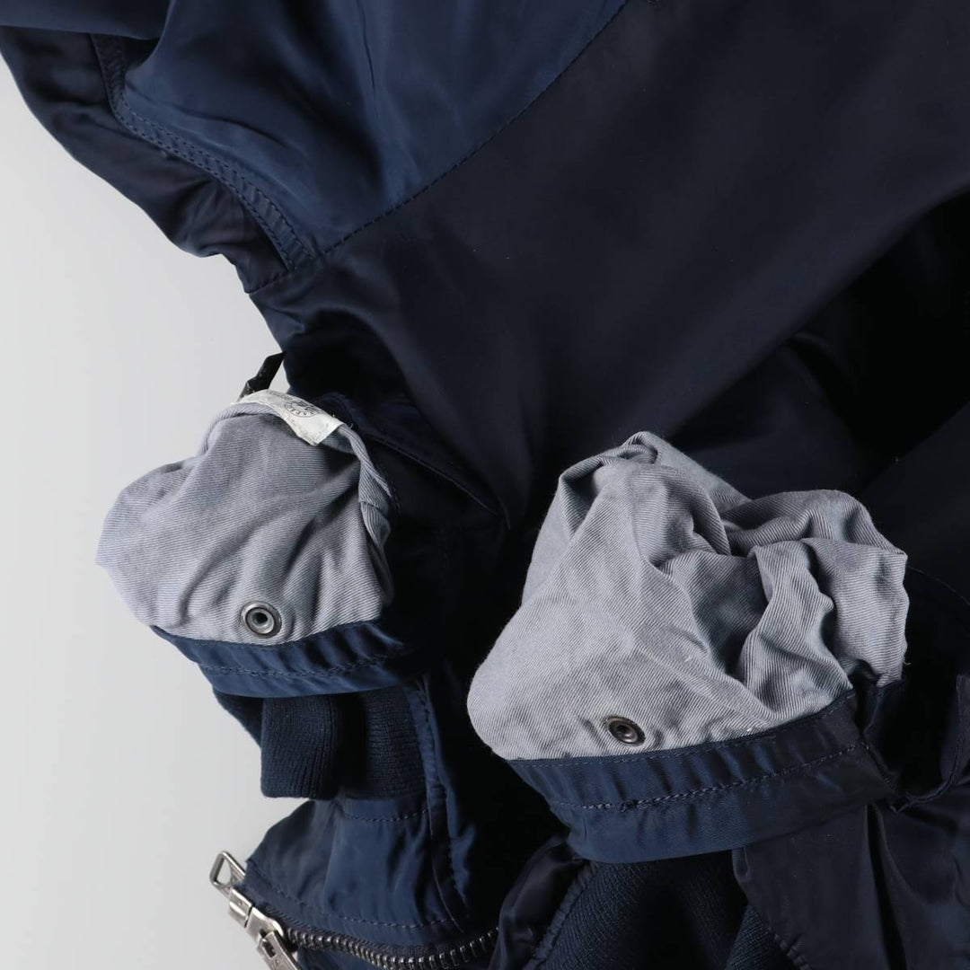 Civilian Alpha ALPHA MA-1 type military flight jacket, men's XL equivalent Nylon navy blue type Vintage Second Hand