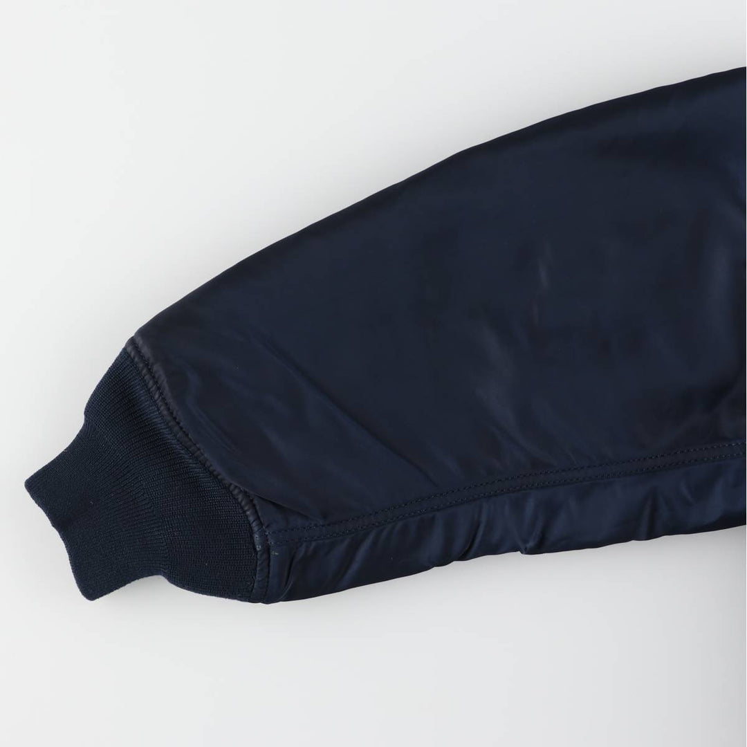Civilian Alpha ALPHA MA-1 type military flight jacket, men's XL equivalent Nylon navy blue type Vintage Second Hand