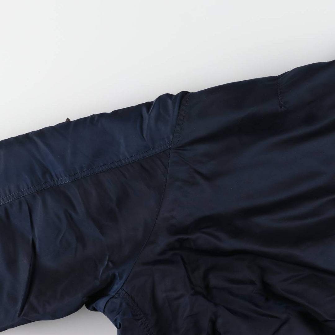 Civilian Alpha ALPHA MA-1 type military flight jacket, men's XL equivalent Nylon navy blue type Vintage Second Hand