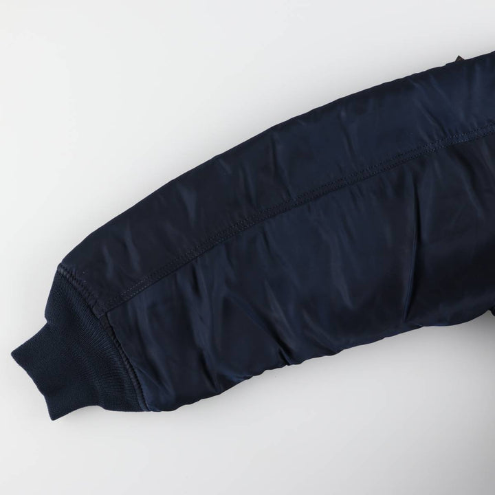 Civilian Alpha ALPHA MA-1 type military flight jacket, men's XL equivalent Nylon navy blue type Vintage Second Hand