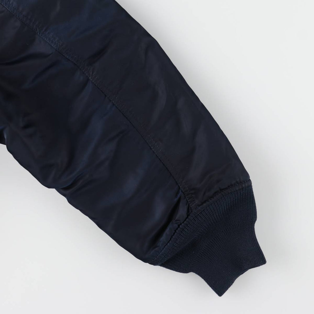 Civilian Alpha ALPHA MA-1 type military flight jacket, men's XL equivalent Nylon navy blue type Vintage Second Hand