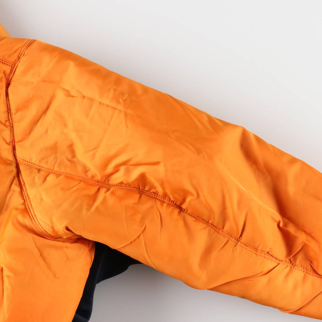 Civilian Alpha ALPHA MA-1 type military flight jacket, men's XL equivalent Nylon navy blue type Vintage Second Hand