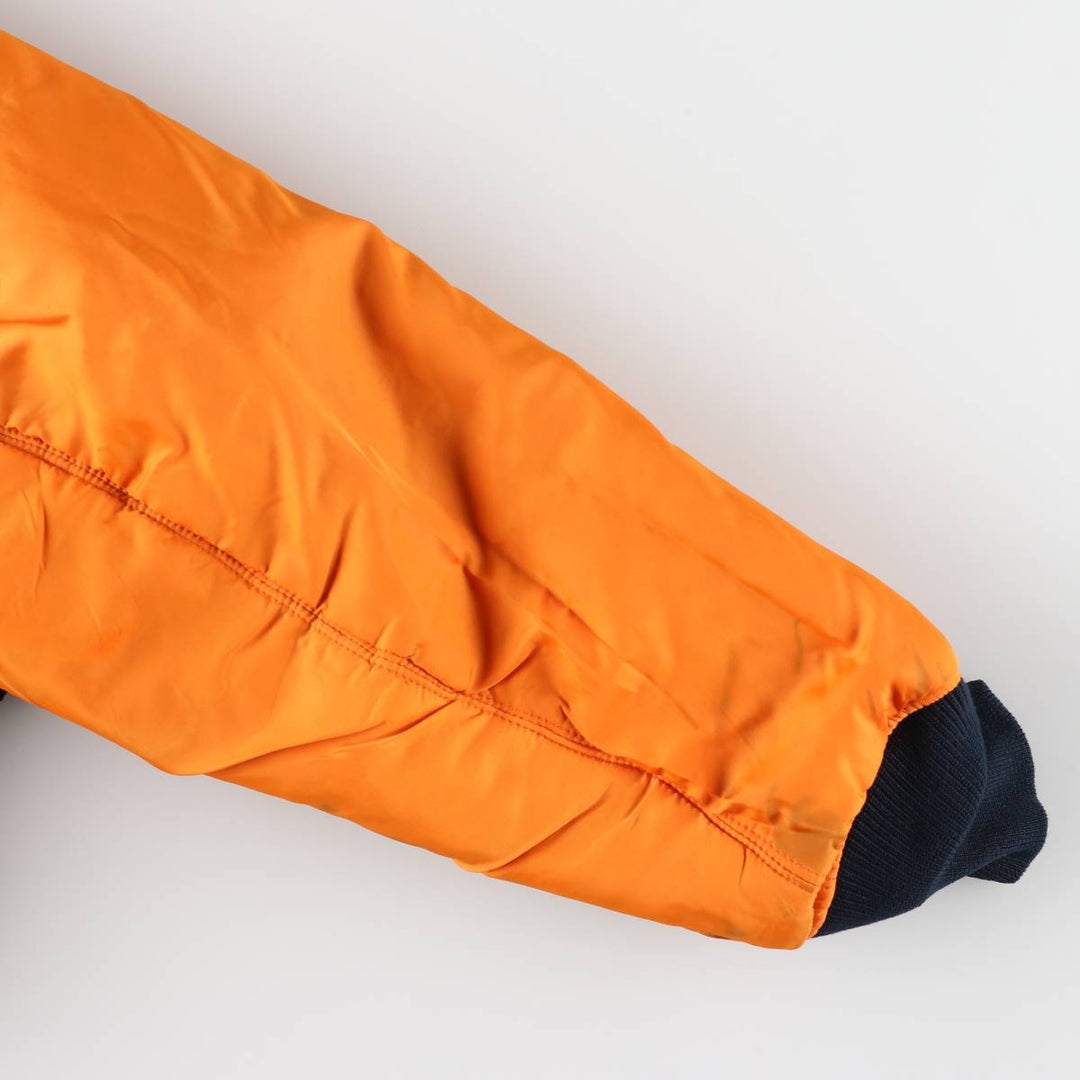 Civilian Alpha ALPHA MA-1 type military flight jacket, men's XL equivalent Nylon navy blue type Vintage Second Hand