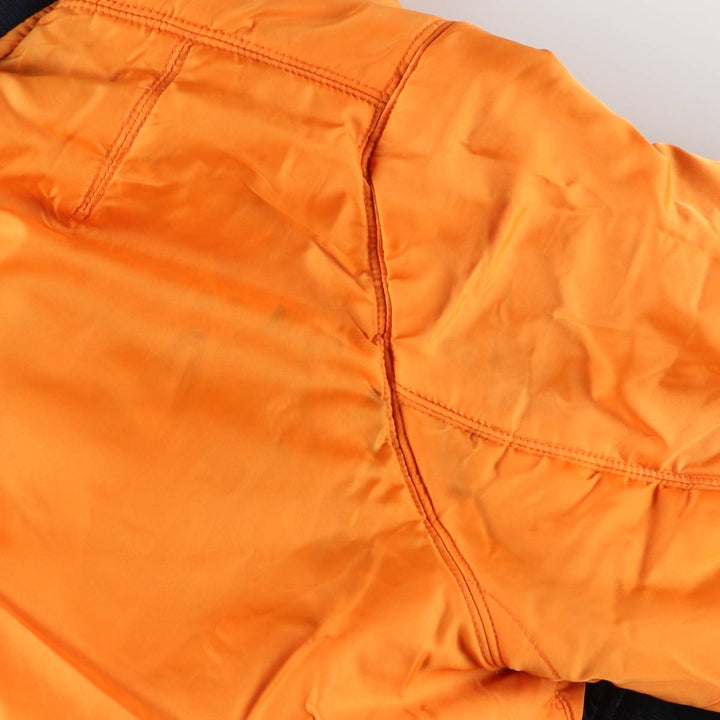 Civilian Alpha ALPHA MA-1 type military flight jacket, men's XL equivalent Nylon navy blue type Vintage Second Hand