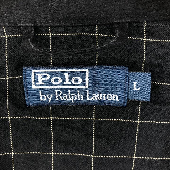 Ralph Lauren POLO by Ralph Lauren Swing Top Sports Jacket Men's L size polyester black type Vintage Second Hand
