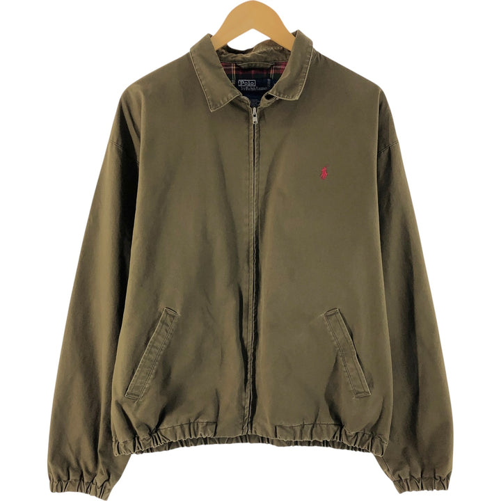 Ralph Lauren POLO by Ralph Lauren Swing Top Sports Jacket Men's L size cotton Khaki type brown Vintage Second Hand