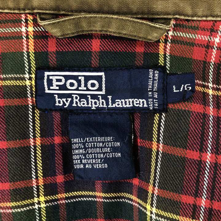 Ralph Lauren POLO by Ralph Lauren Swing Top Sports Jacket Men's L size cotton Khaki type brown Vintage Second Hand