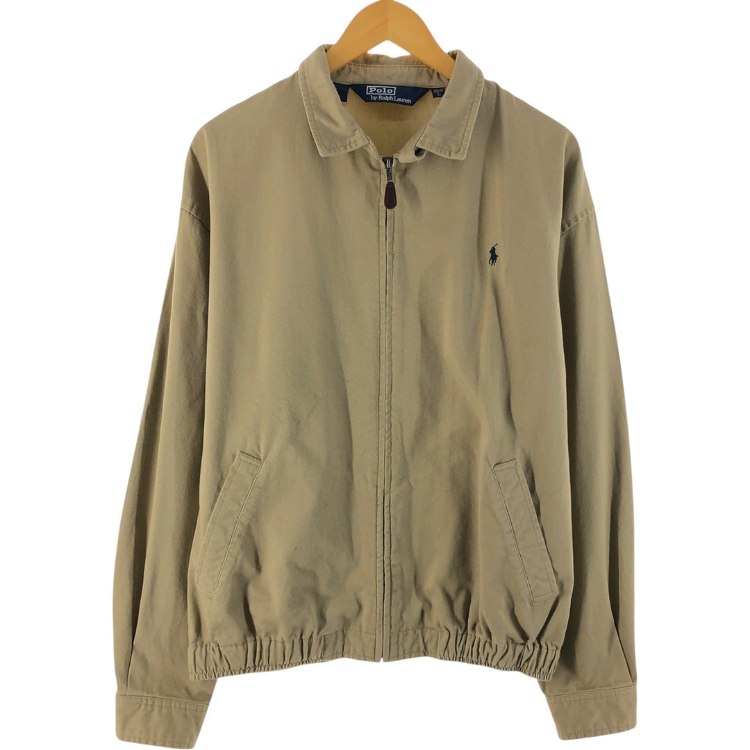 Ralph Lauren POLO by Ralph Lauren Swing Top Sports Jacket Men's L size cotton Beige type Vintage Second Hand