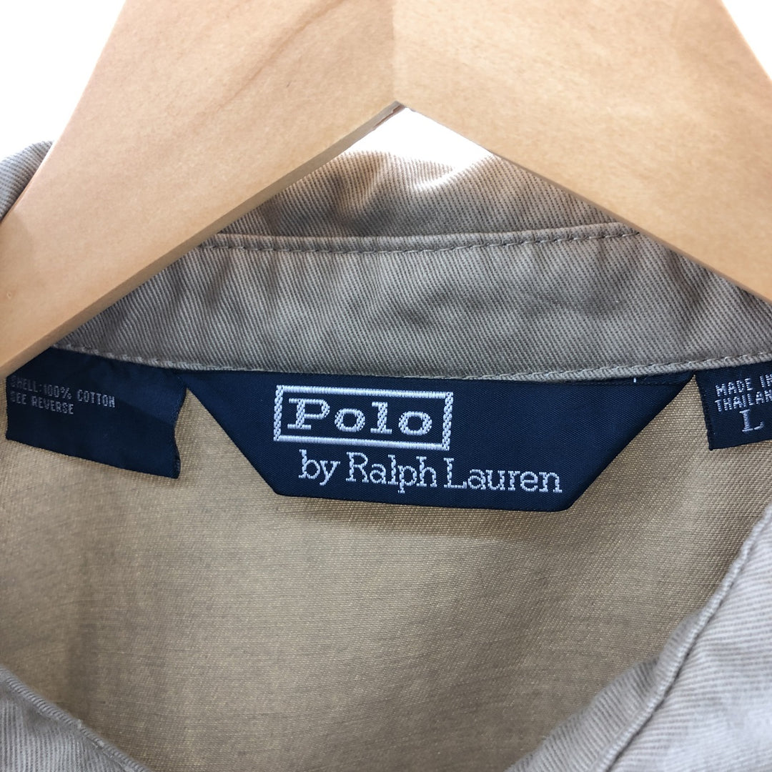 Ralph Lauren POLO by Ralph Lauren Swing Top Sports Jacket Men's L size cotton Beige type Vintage Second Hand