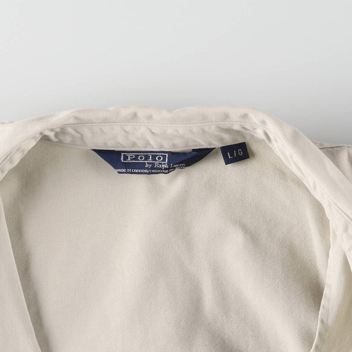 Ralph Lauren POLO by Ralph Lauren Swing Top Sports Jacket Made in Canada Men's L size cotton ivory Vintage Second Hand