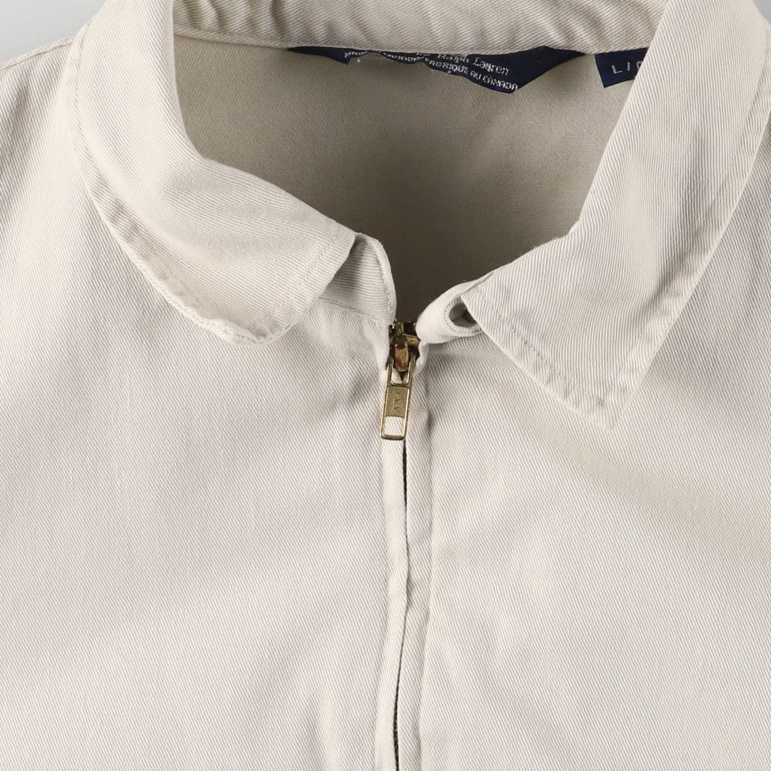 Ralph Lauren POLO by Ralph Lauren Swing Top Sports Jacket Made in Canada Men's L size cotton ivory Vintage Second Hand