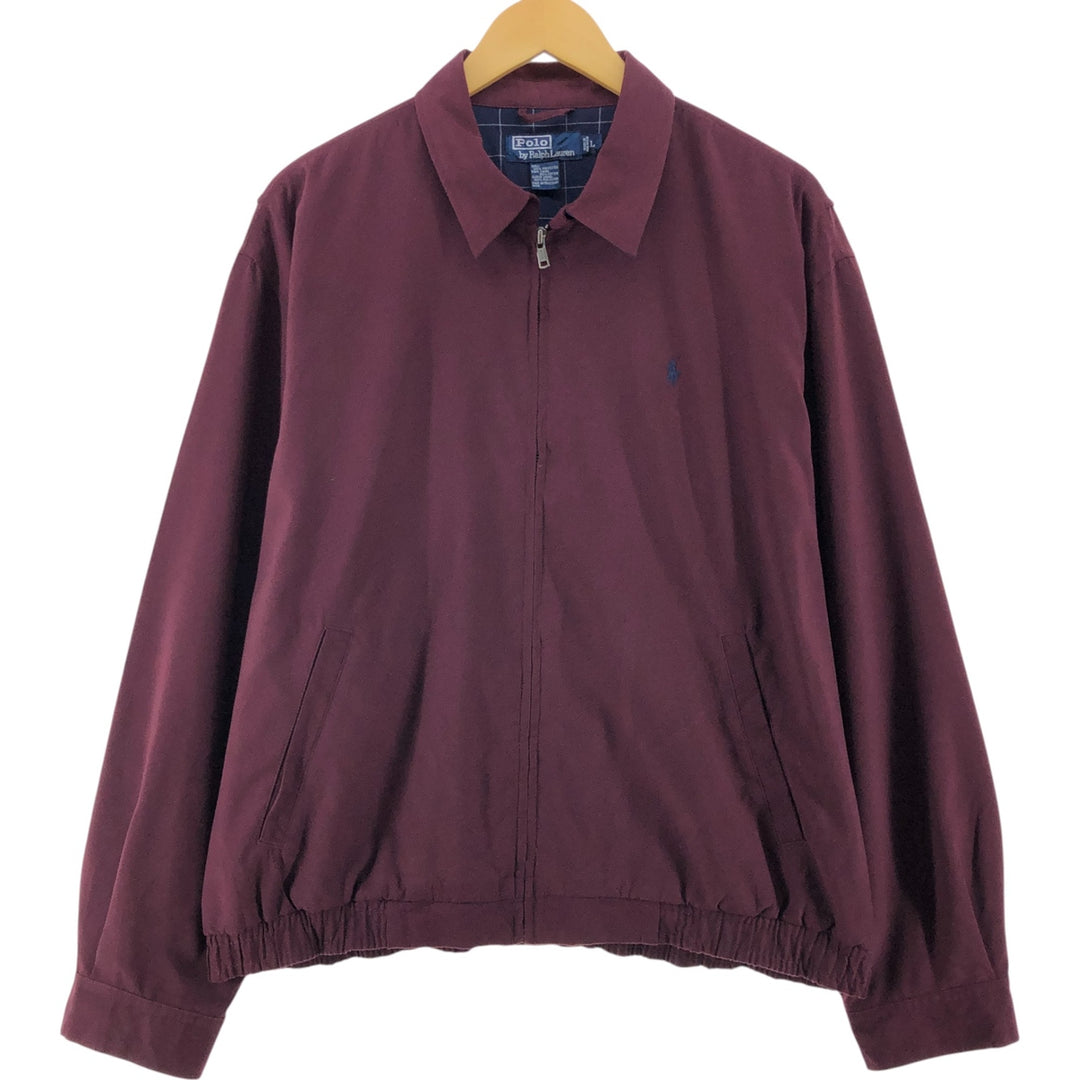 Ralph Lauren POLO by Ralph Lauren Swing Top Sports Jacket Men's L size polyester wine-red Vintage Second Hand