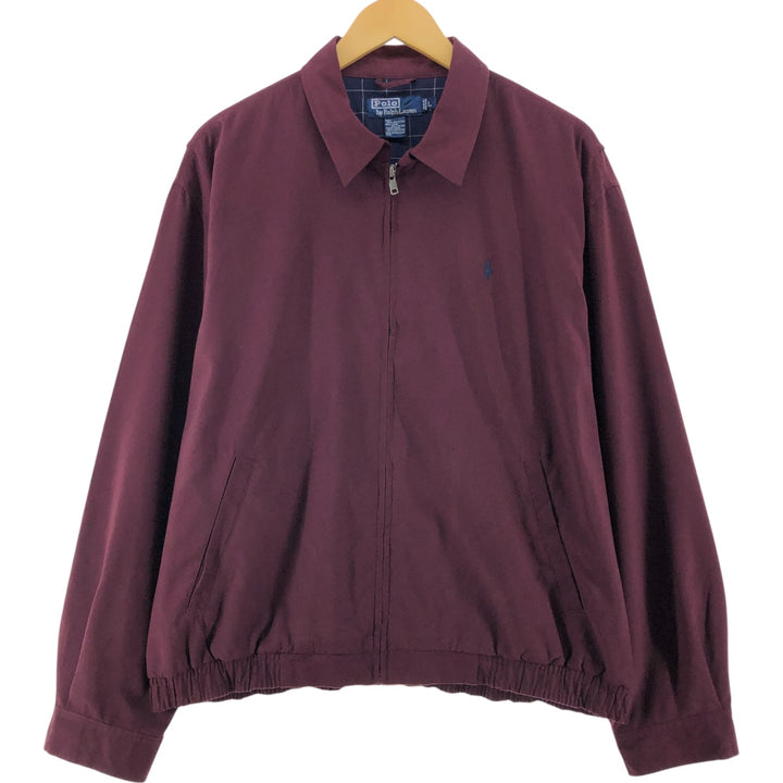 Ralph Lauren POLO by Ralph Lauren Swing Top Sports Jacket Men's L size polyester wine-red Vintage Second Hand