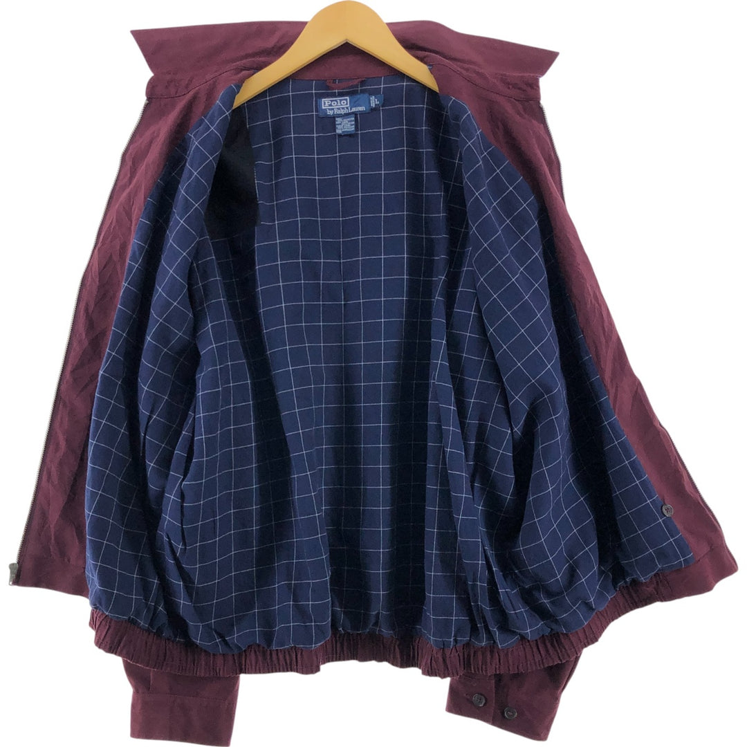Ralph Lauren POLO by Ralph Lauren Swing Top Sports Jacket Men's L size polyester wine-red Vintage Second Hand