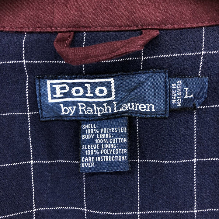Ralph Lauren POLO by Ralph Lauren Swing Top Sports Jacket Men's L size polyester wine-red Vintage Second Hand