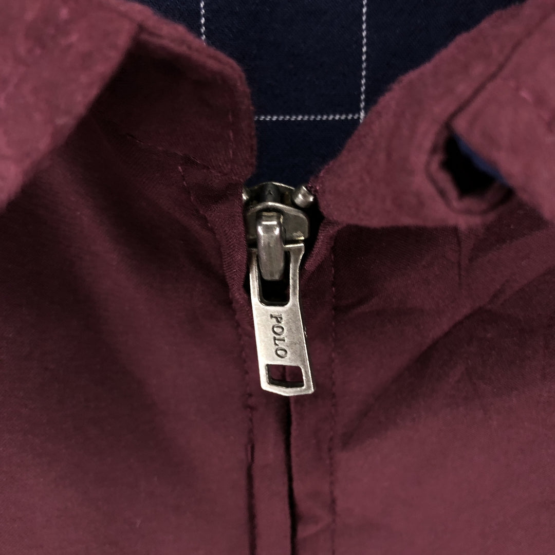Ralph Lauren POLO by Ralph Lauren Swing Top Sports Jacket Men's L size polyester wine-red Vintage Second Hand