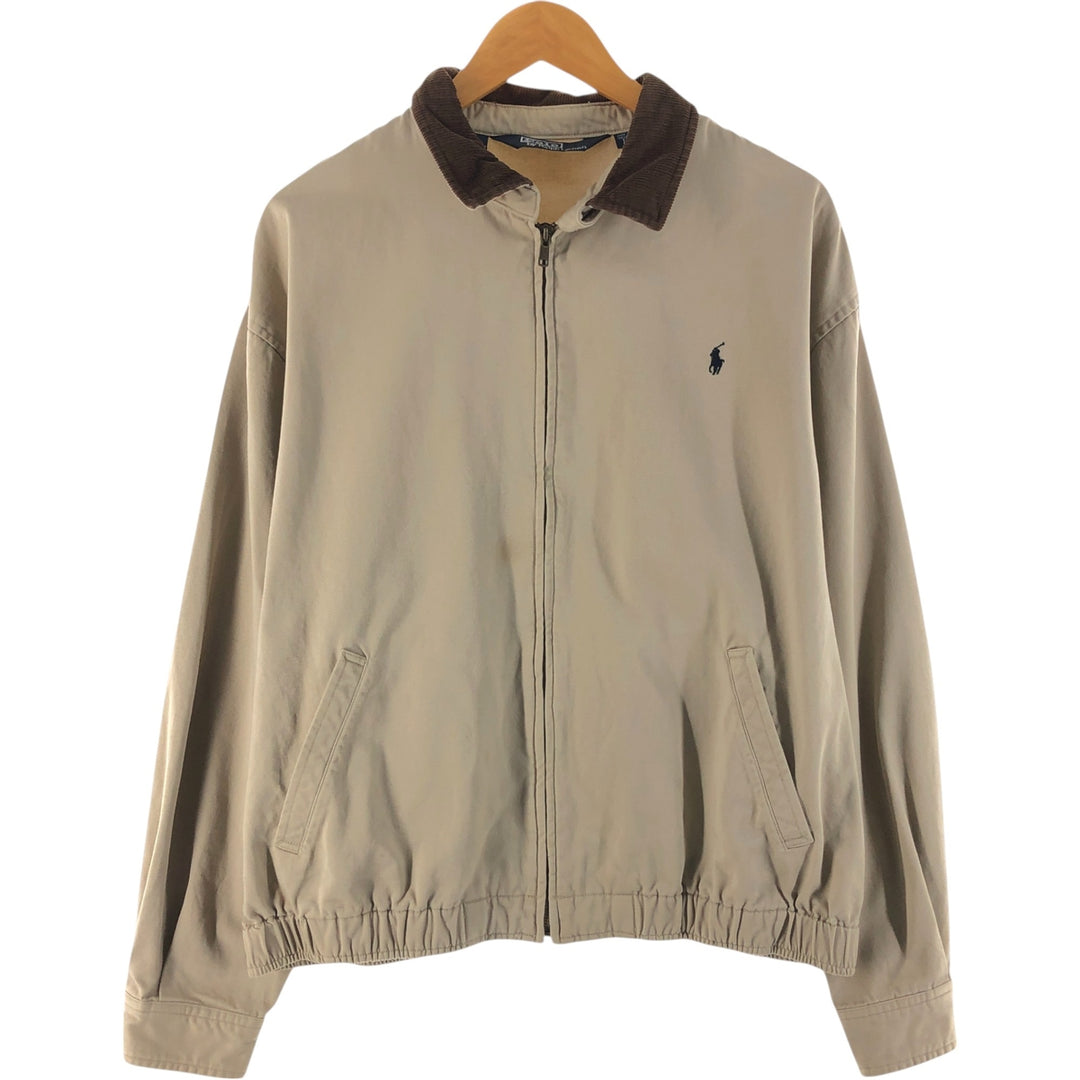 Ralph Lauren POLO by Ralph Lauren Swing Top Sports Jacket Men's L size cotton Beige type Vintage Second Hand