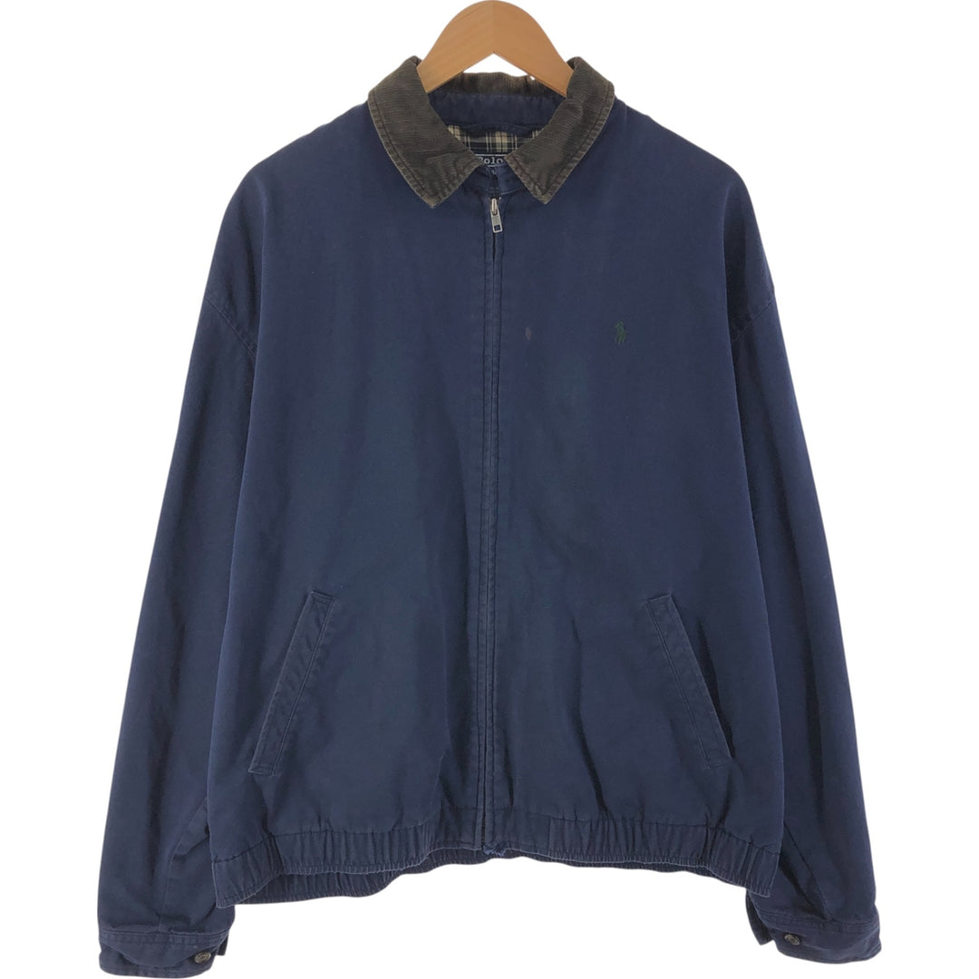 Ralph Lauren POLO by Ralph Lauren Swing Top Sports Jacket Men's L size cotton navy blue type Vintage Second Hand