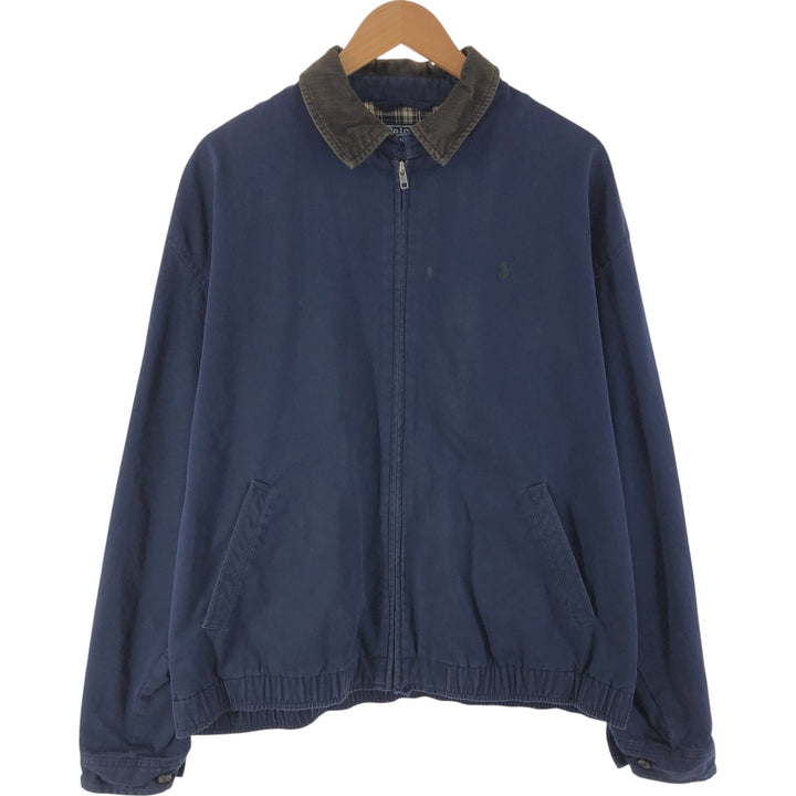 Ralph Lauren POLO by Ralph Lauren Swing Top Sports Jacket Men's L size cotton navy blue type Vintage Second Hand