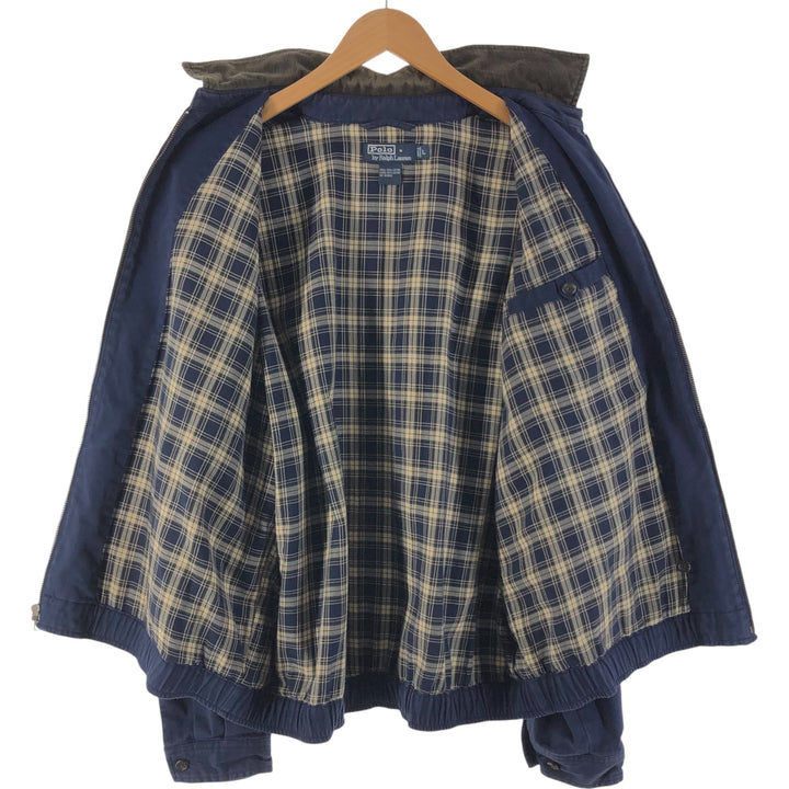 Ralph Lauren POLO by Ralph Lauren Swing Top Sports Jacket Men's L size cotton navy blue type Vintage Second Hand