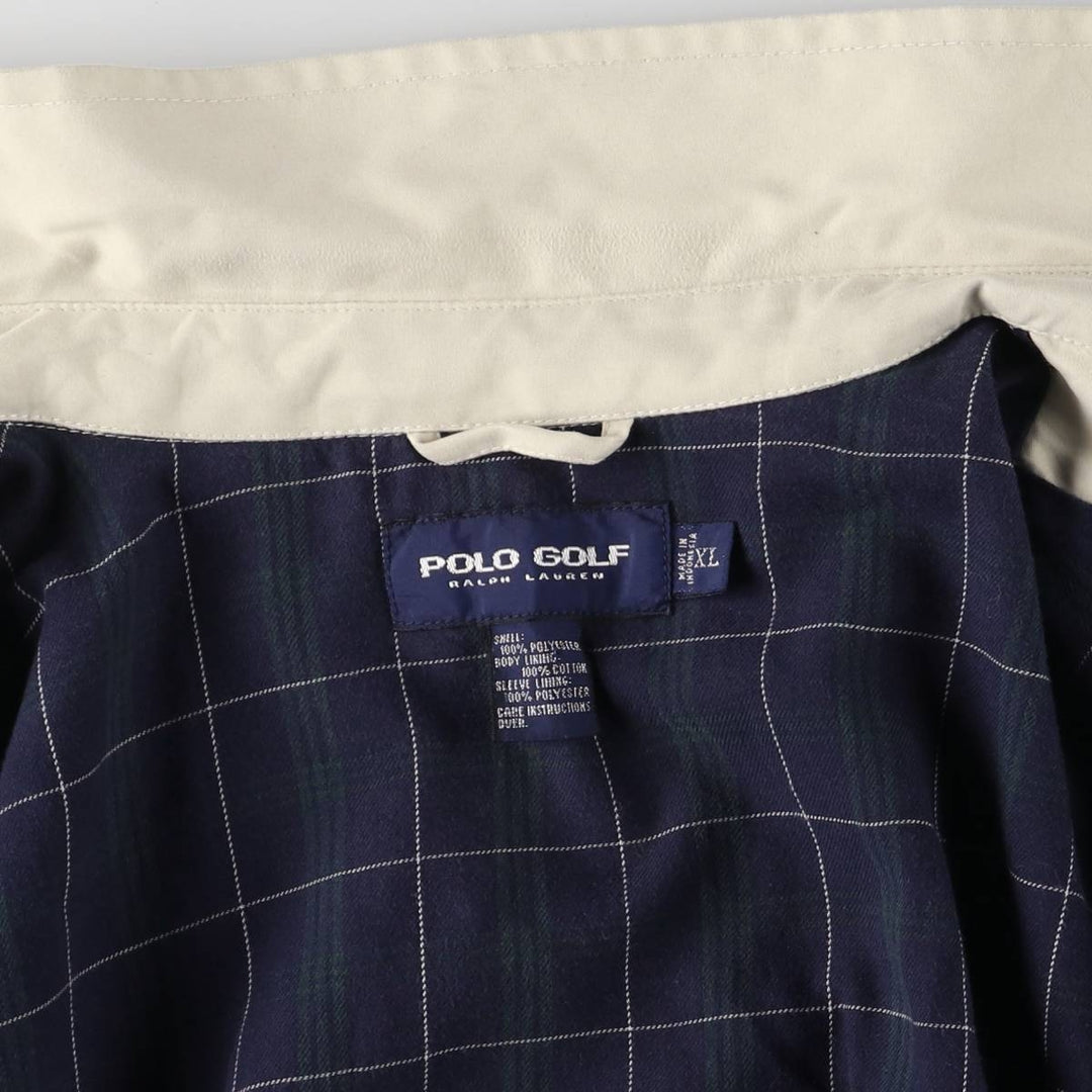 Ralph Lauren POLO GOLF Swing Top Sports Jacket Men's XL polyester ivory Vintage Second Hand