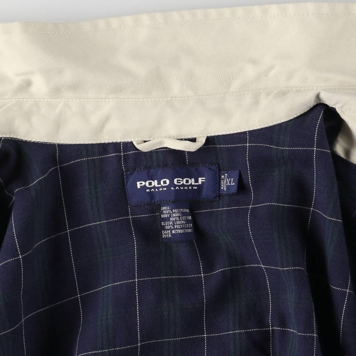 Ralph Lauren POLO GOLF Swing Top Sports Jacket Men's XL polyester ivory Vintage Second Hand