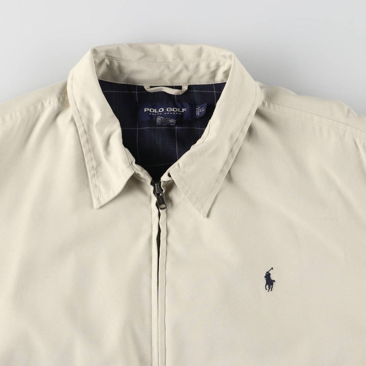 Ralph Lauren POLO GOLF Swing Top Sports Jacket Men's XL polyester ivory Vintage Second Hand