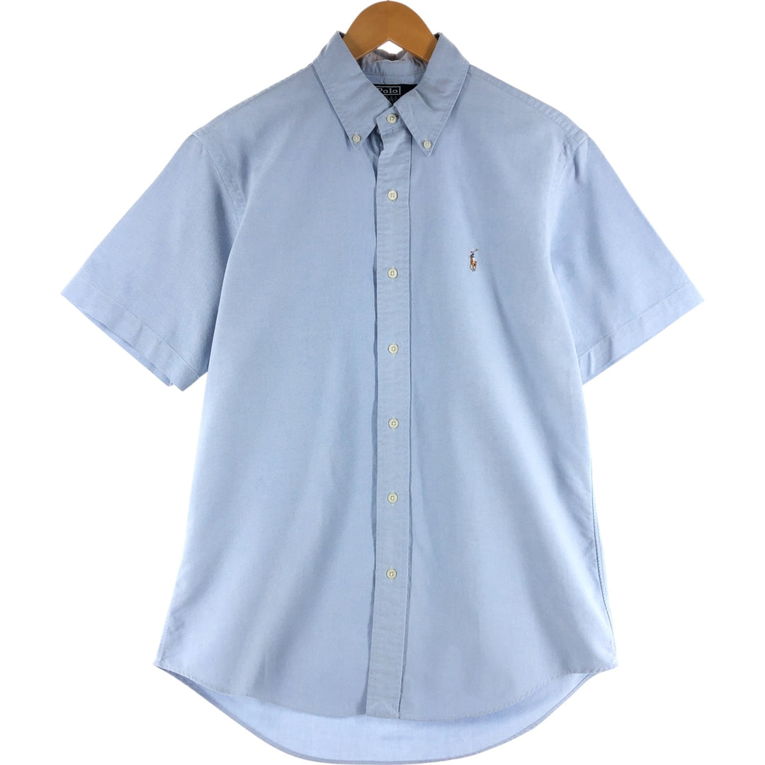 Ralph Lauren POLO by Ralph Lauren CUSTOM FIT short sleeve button down shirt, men's size M cotton Blue type light blue Vintage Second Hand