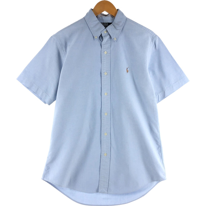 Ralph Lauren POLO by Ralph Lauren CUSTOM FIT short sleeve button down shirt, men's size M cotton Blue type light blue Vintage Second Hand