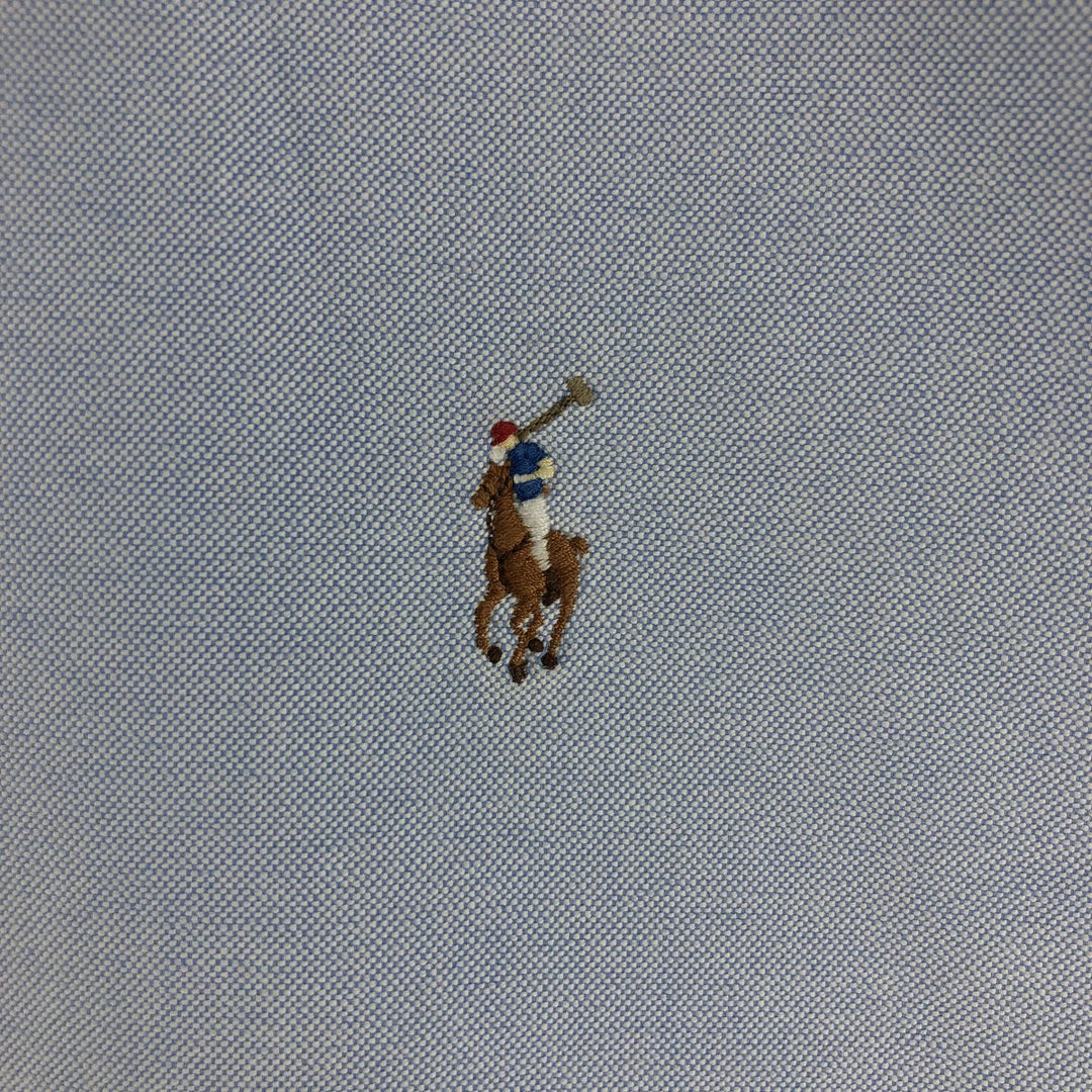 Ralph Lauren POLO by Ralph Lauren CUSTOM FIT short sleeve button down shirt, men's size M cotton Blue type light blue Vintage Second Hand