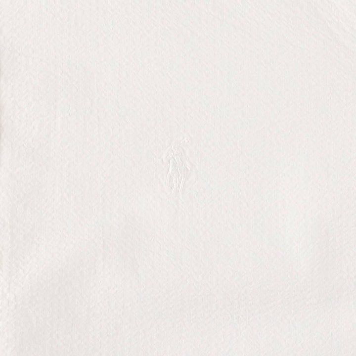 Ralph Lauren Seersucker short sleeve button down shirt, men's size L cotton white type Vintage Second Hand