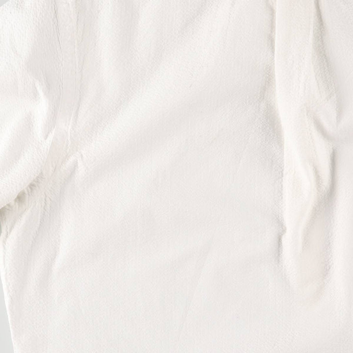 Ralph Lauren Seersucker short sleeve button down shirt, men's size L cotton white type Vintage Second Hand