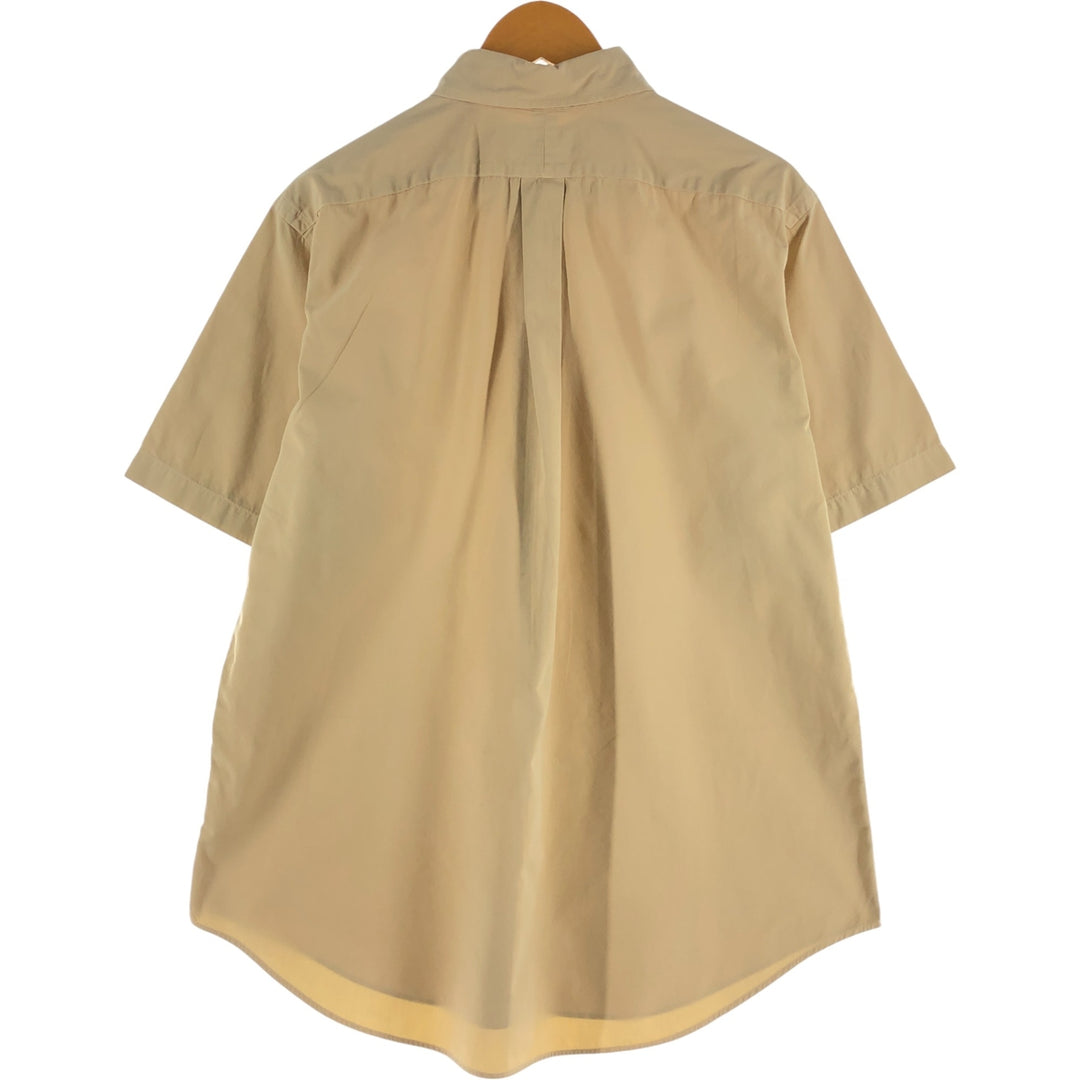 Ralph Lauren Classic Fit short sleeve button down shirt, men's size L cotton yellow type Vintage Second Hand