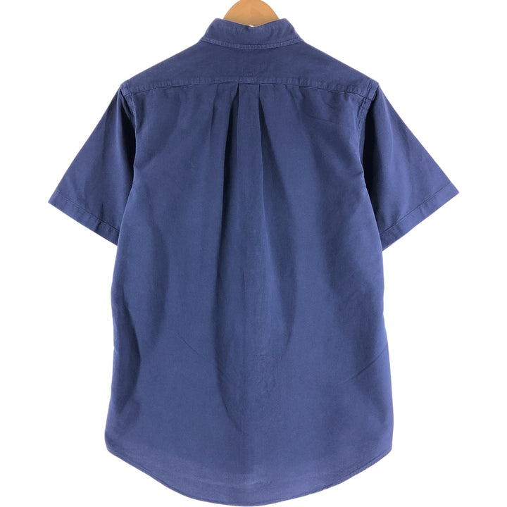 Ralph Lauren short sleeve button down shirt, men's size M cotton blue type Vintage Second Hand