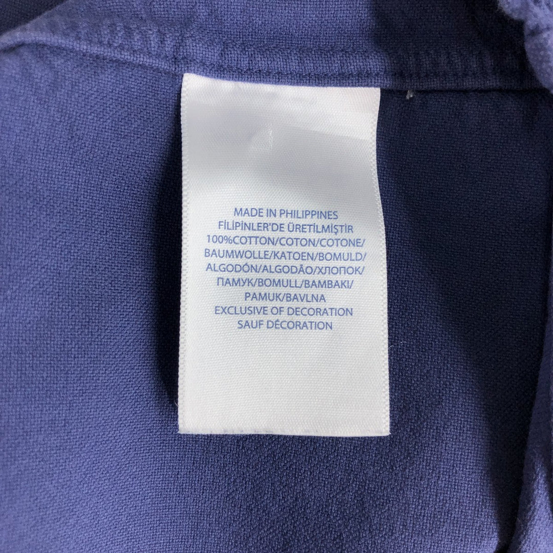 Ralph Lauren short sleeve button down shirt, men's size M cotton blue type Vintage Second Hand