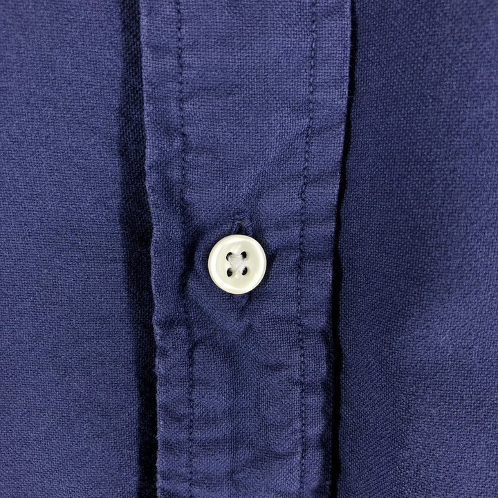 Ralph Lauren short sleeve button down shirt, men's size M cotton blue type Vintage Second Hand