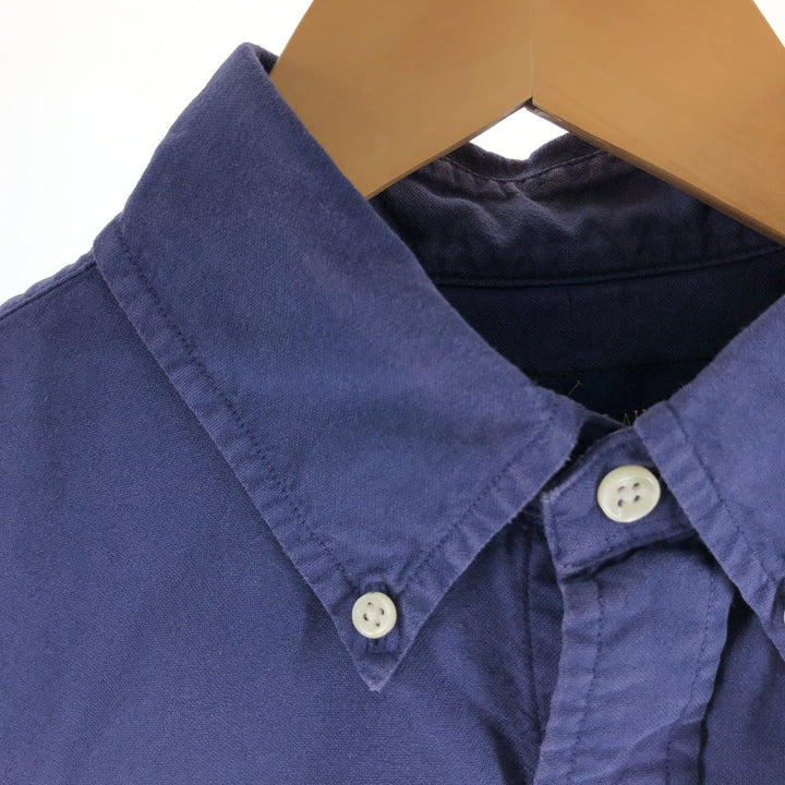 Ralph Lauren short sleeve button down shirt, men's size M cotton blue type Vintage Second Hand