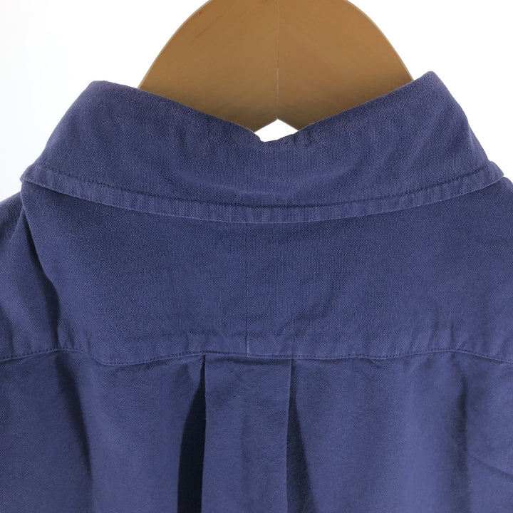 Ralph Lauren short sleeve button down shirt, men's size M cotton blue type Vintage Second Hand