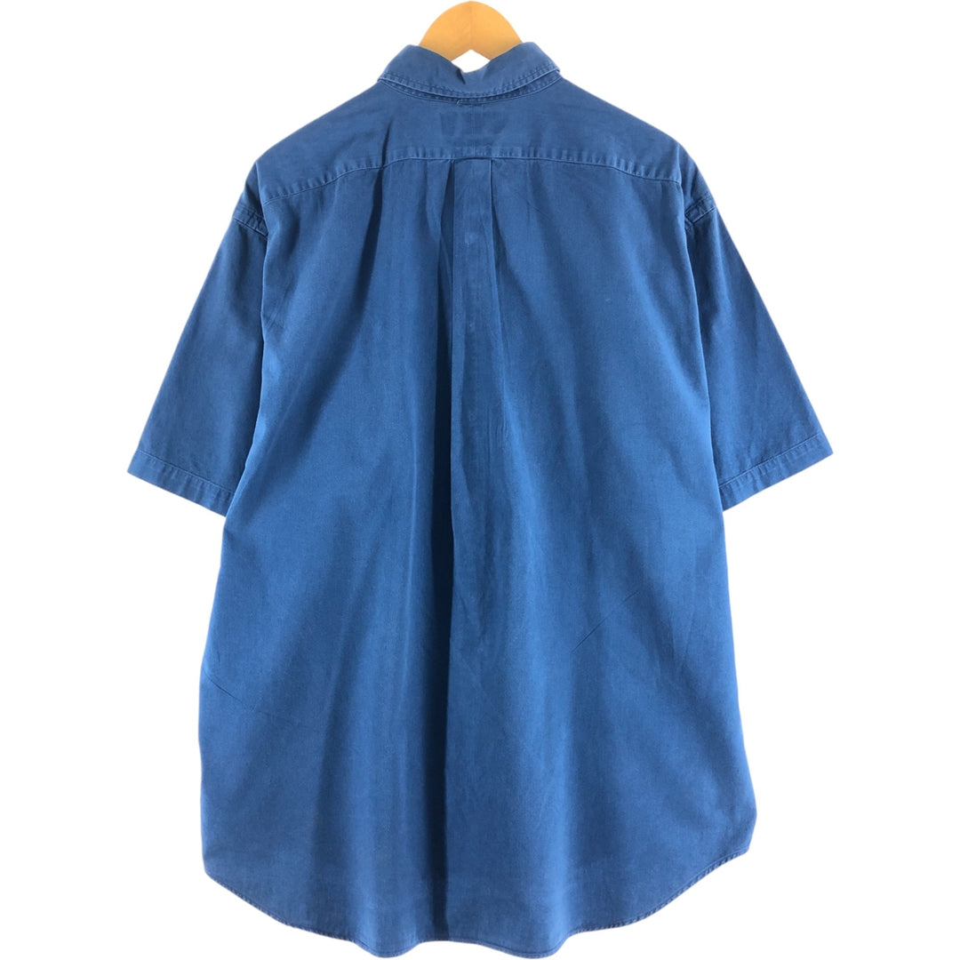 Ralph Lauren BLAKE short sleeve button down shirt, men's XL size cotton blue type Vintage Second Hand