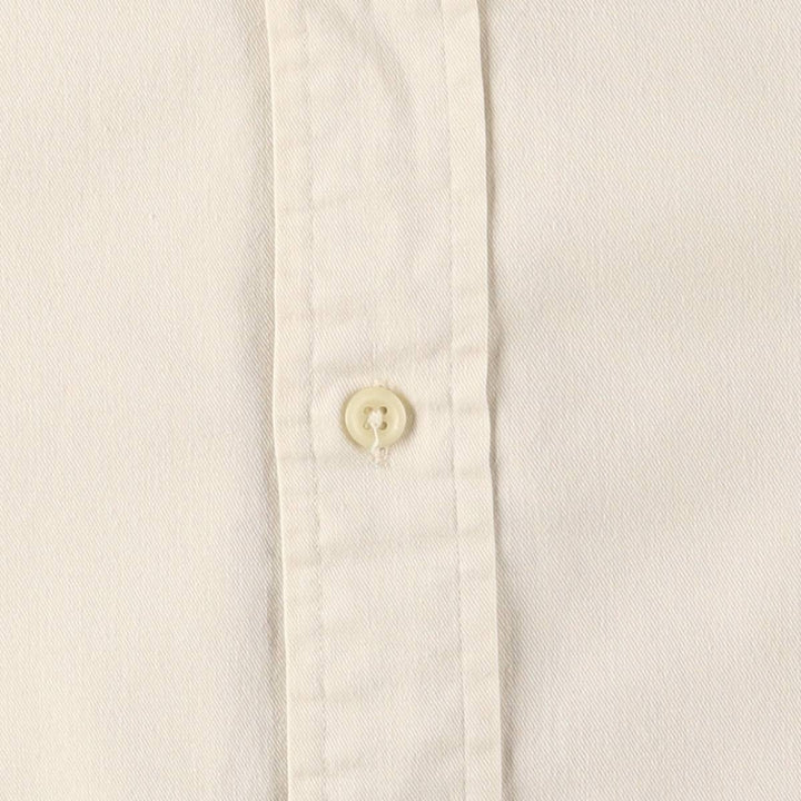 Ralph Lauren BLAIRE short sleeve button down shirt, men's size L cotton ivory Vintage Second Hand