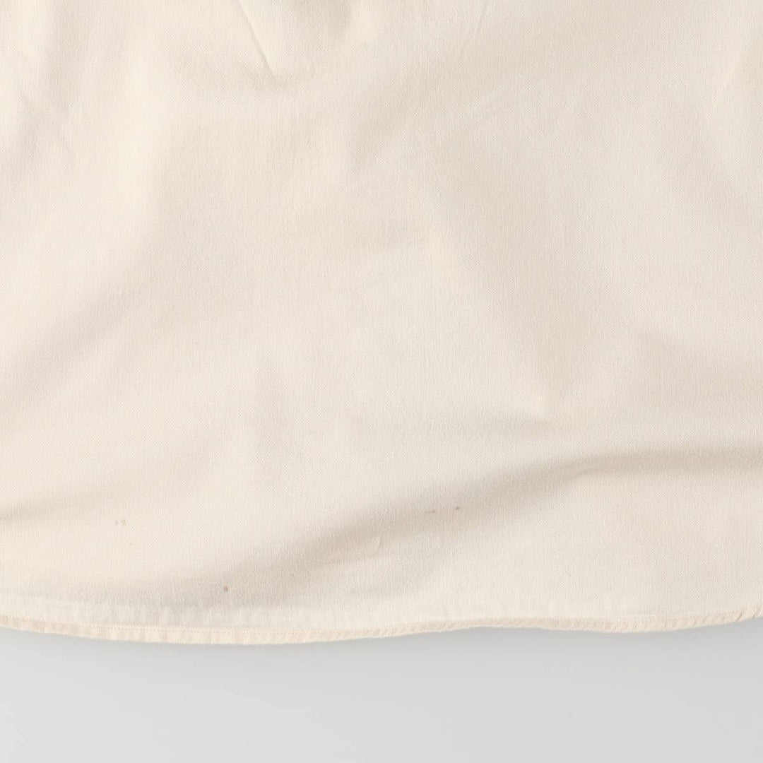 Ralph Lauren BLAIRE short sleeve button down shirt, men's size L cotton ivory Vintage Second Hand