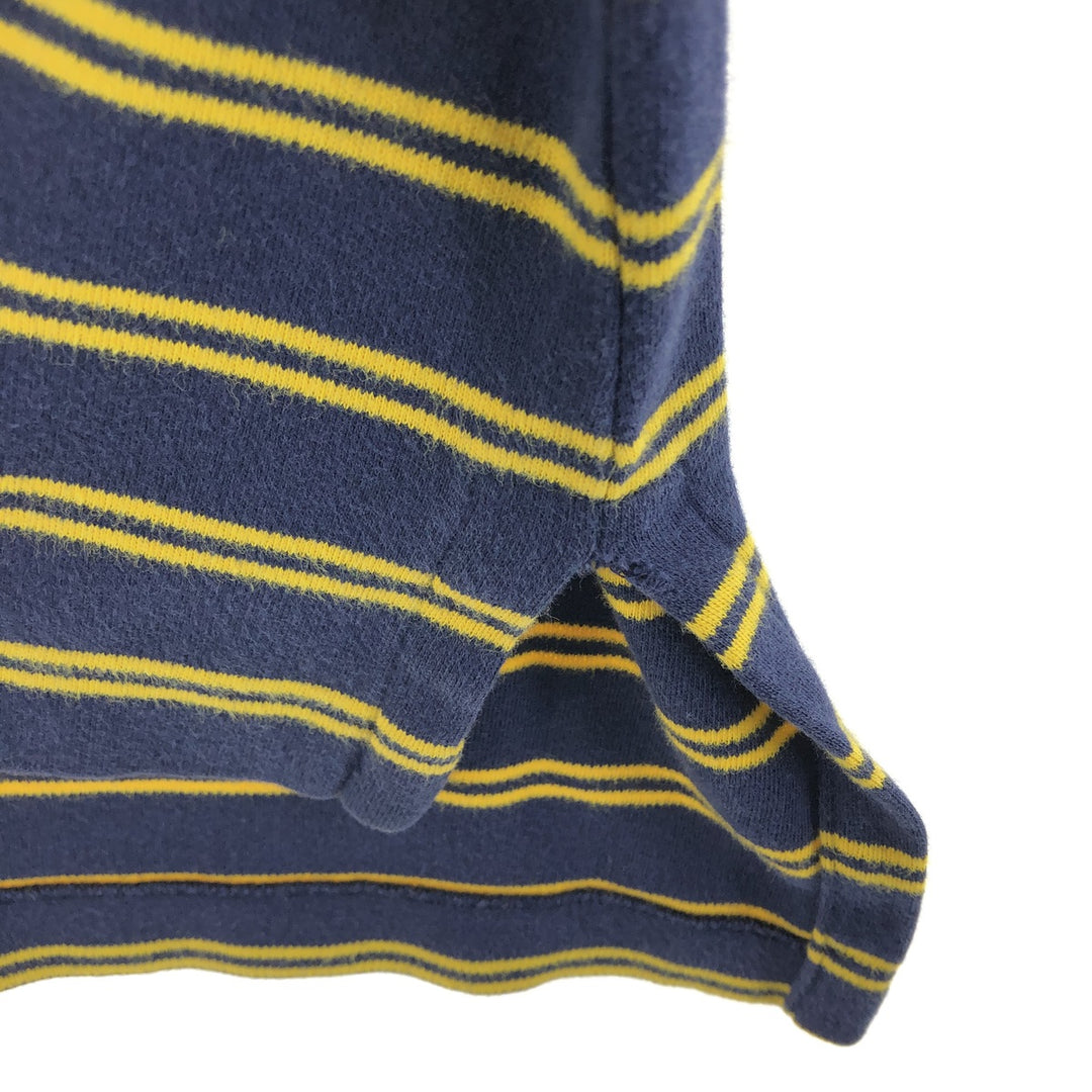 Ralph Lauren POLO by Ralph Lauren short sleeve striped polo shirt, men's size L cotton navy blue type Vintage Second Hand