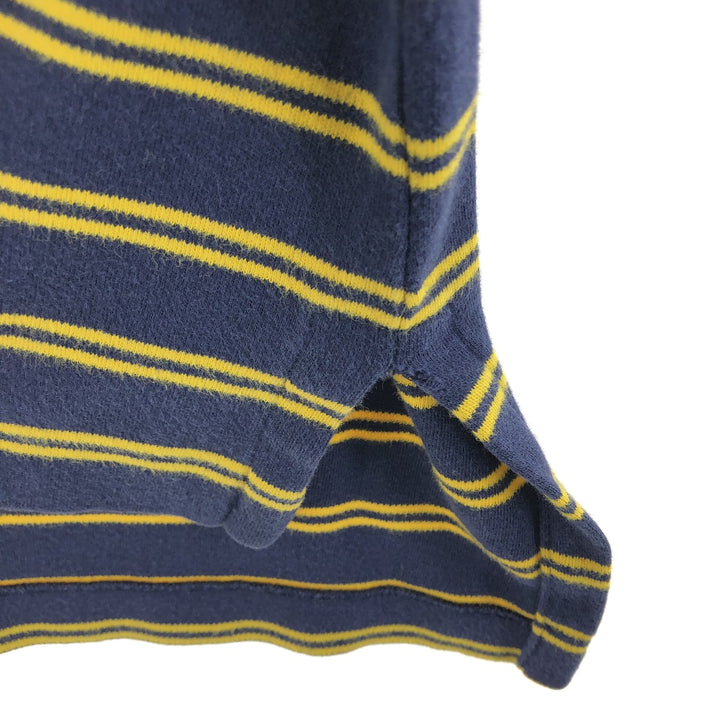 Ralph Lauren POLO by Ralph Lauren short sleeve striped polo shirt, men's size L cotton navy blue type Vintage Second Hand