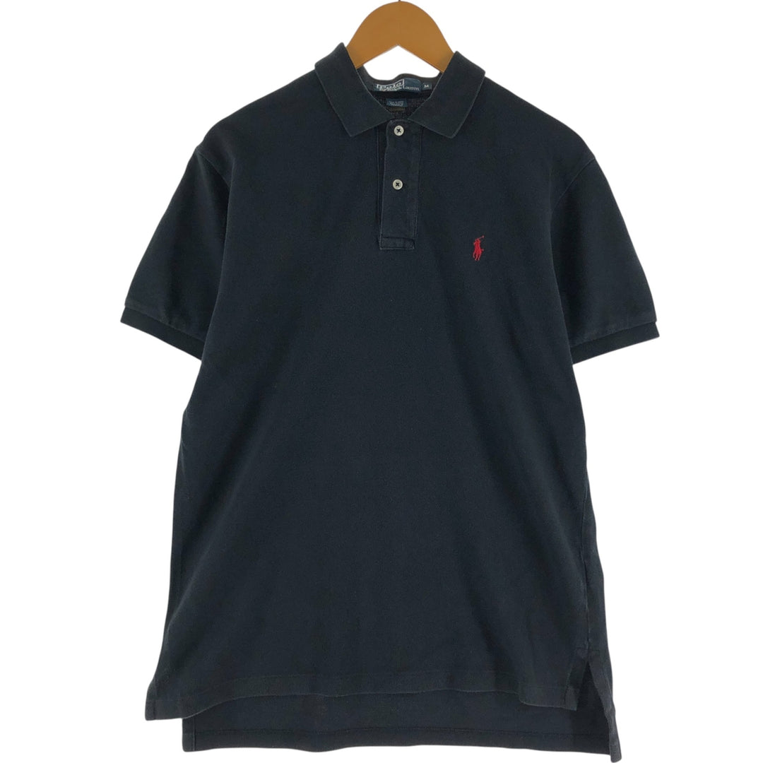 Ralph Lauren POLO by Ralph Lauren short sleeve polo shirt, men's size M cotton black type Vintage Second Hand