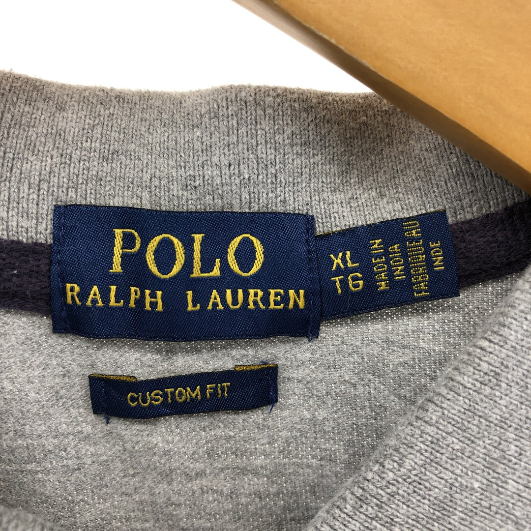Ralph Lauren POLO RALPH LAUREN CUSTOM FIT short sleeve polo shirt men's M equivalent cotton gray type Vintage Second Hand