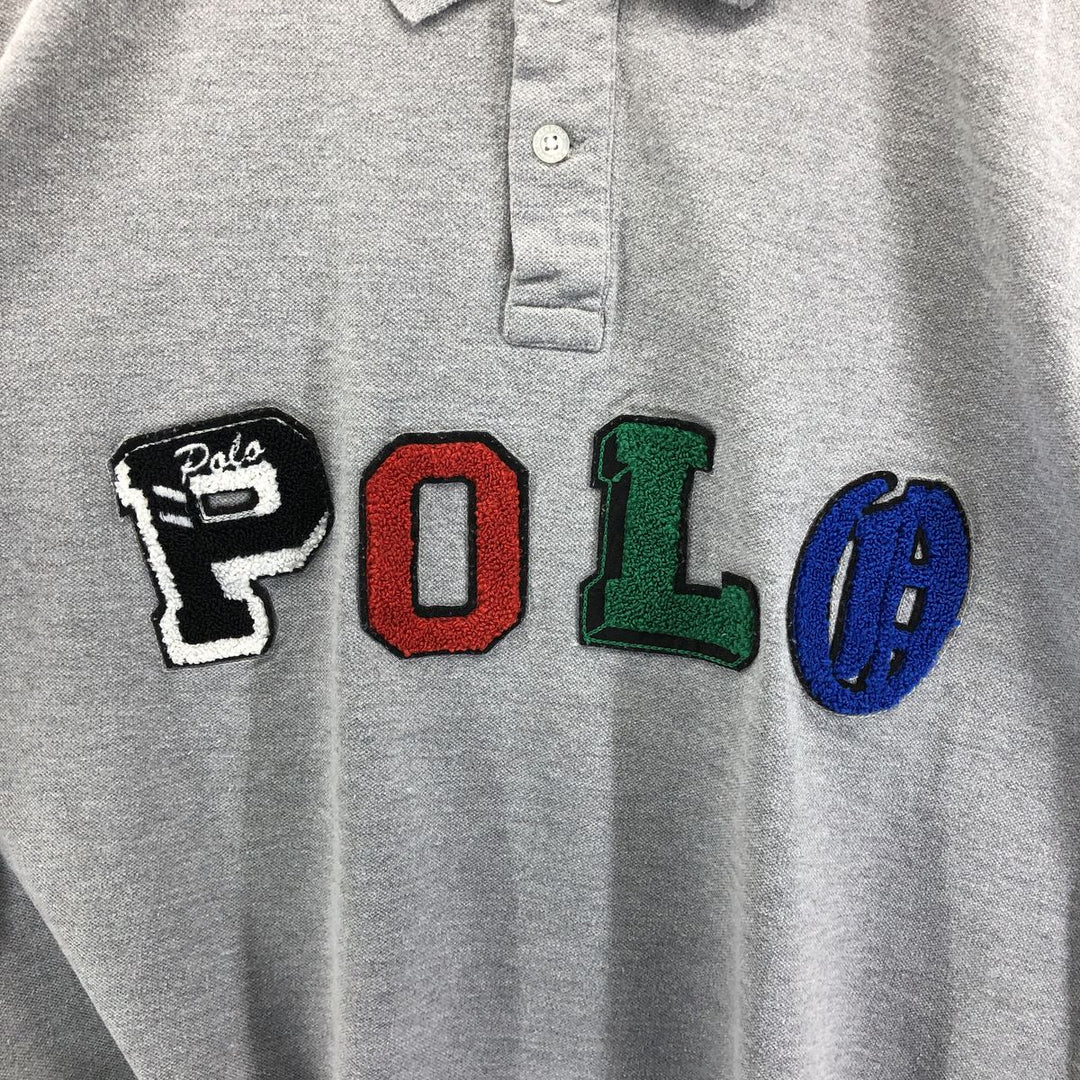 Ralph Lauren POLO RALPH LAUREN CUSTOM FIT short sleeve polo shirt men's M equivalent cotton gray type Vintage Second Hand