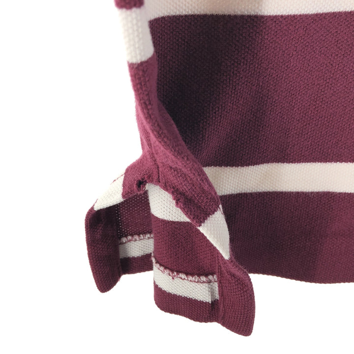 Ralph Lauren POLO by Ralph Lauren CUSTOM FIT Border Pattern Short Sleeve Border Polo Shirt Men's XL cotton wine-red Vintage Second Hand