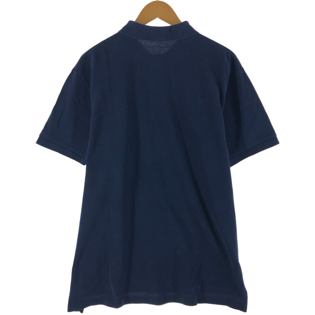 Ralph Lauren POLO by Ralph Lauren short sleeve polo shirt, men's XL size cotton navy blue type Vintage Second Hand