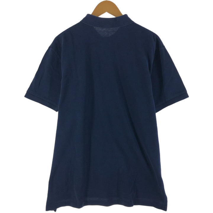Ralph Lauren POLO by Ralph Lauren short sleeve polo shirt, men's XL size cotton navy blue type Vintage Second Hand